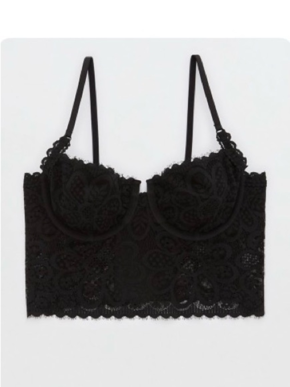 Show Off Coquette Lace Unlined Longline Bra